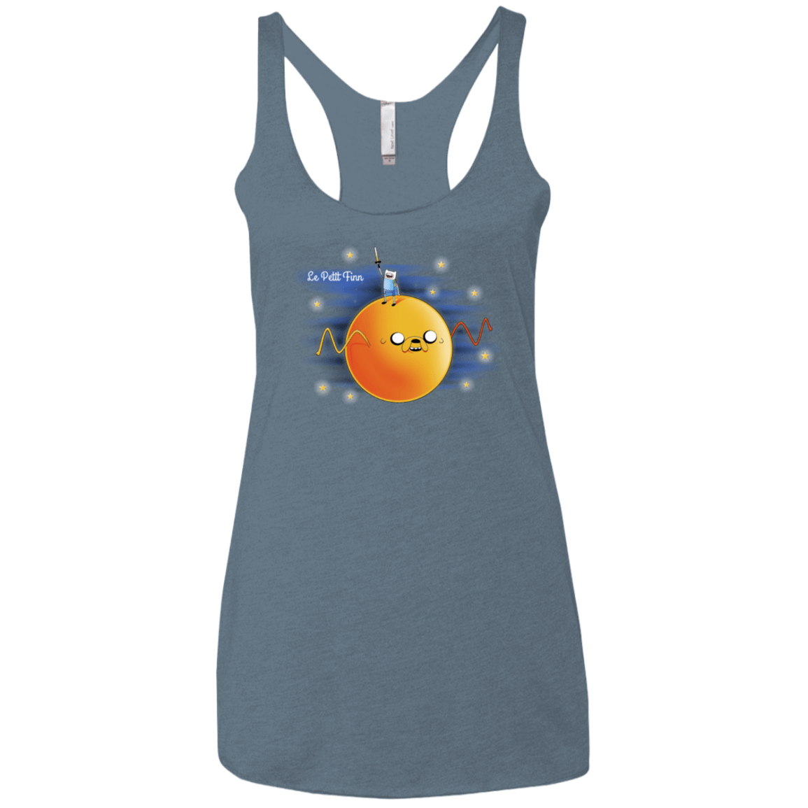 T-Shirts Indigo / X-Small Le Petit Finn Women's Triblend Racerback Tank