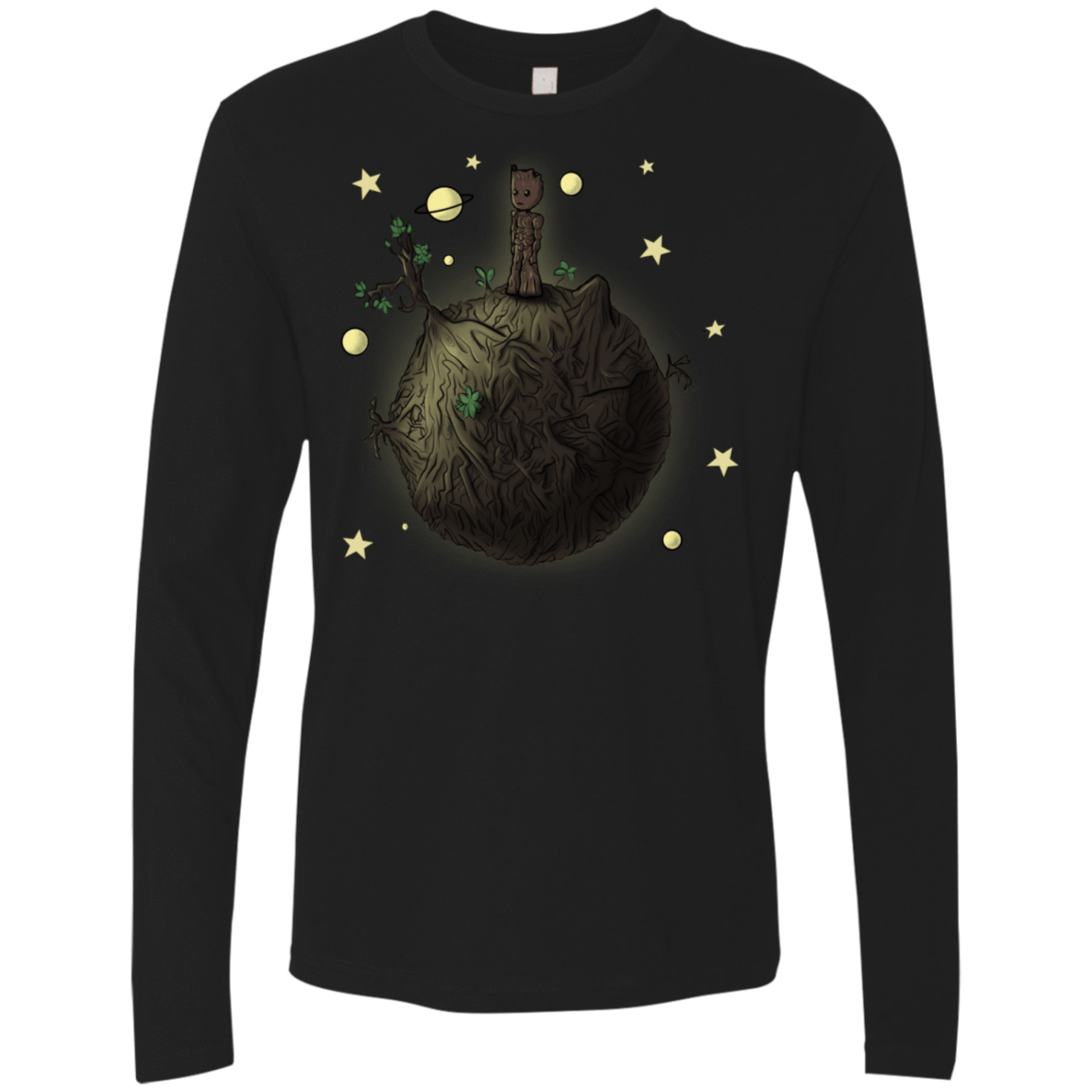 T-Shirts Black / S Le Petit Groot Men's Premium Long Sleeve