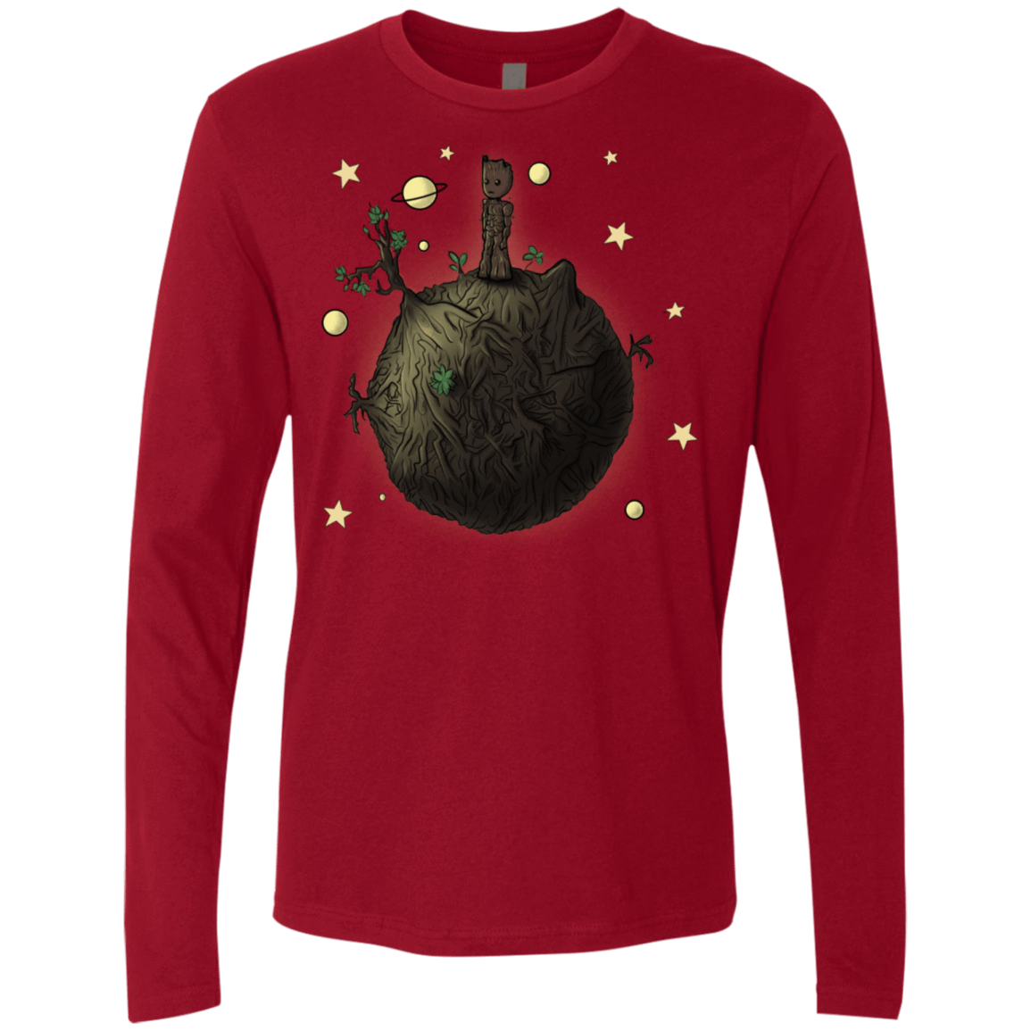 T-Shirts Cardinal / S Le Petit Groot Men's Premium Long Sleeve