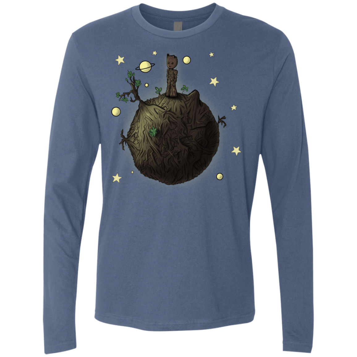 T-Shirts Indigo / S Le Petit Groot Men's Premium Long Sleeve