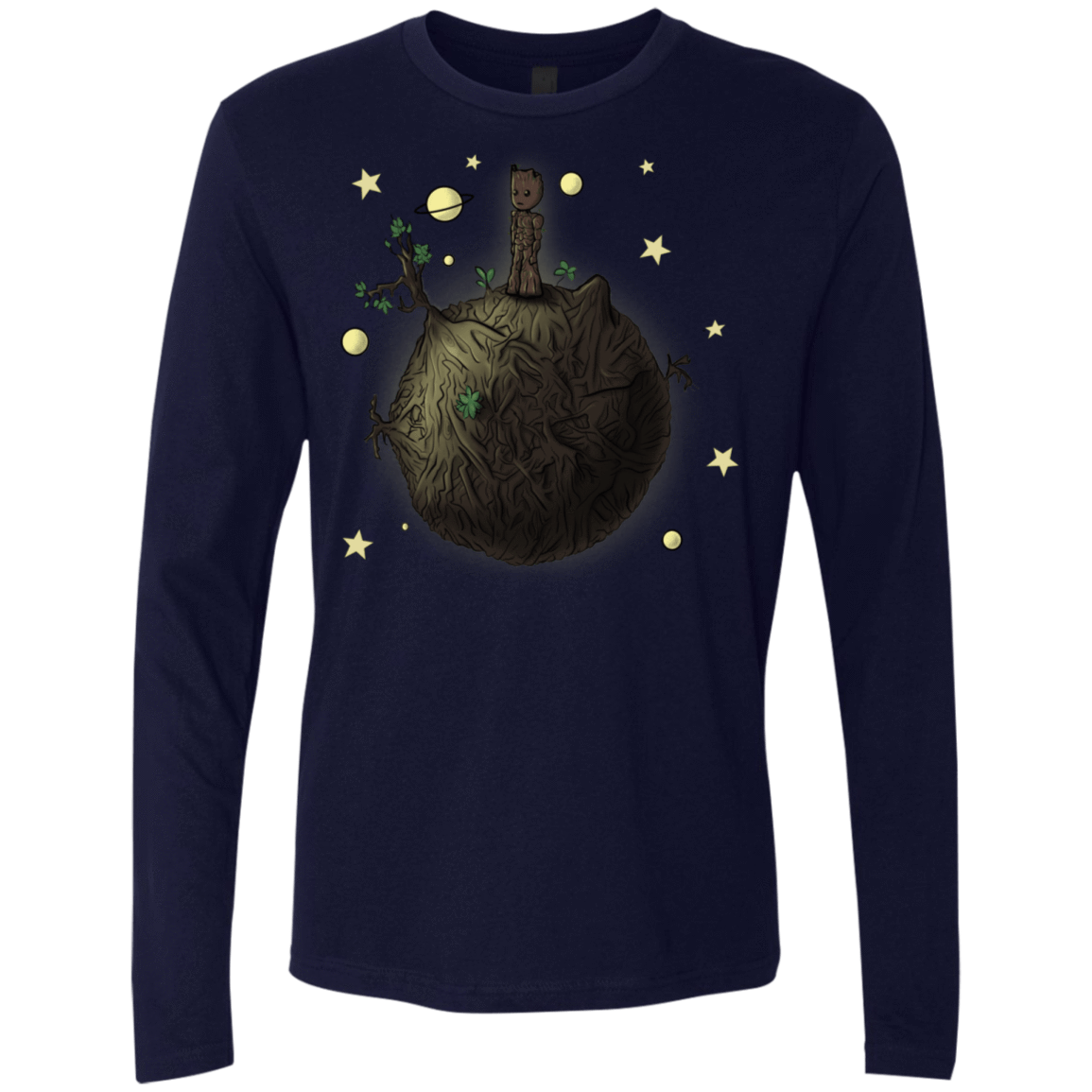 T-Shirts Midnight Navy / S Le Petit Groot Men's Premium Long Sleeve