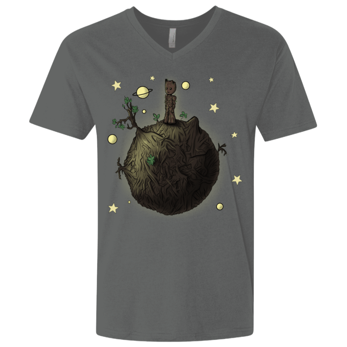 T-Shirts Heavy Metal / X-Small Le Petit Groot Men's Premium V-Neck