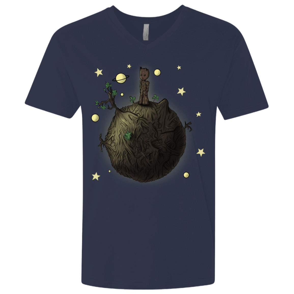 T-Shirts Midnight Navy / X-Small Le Petit Groot Men's Premium V-Neck