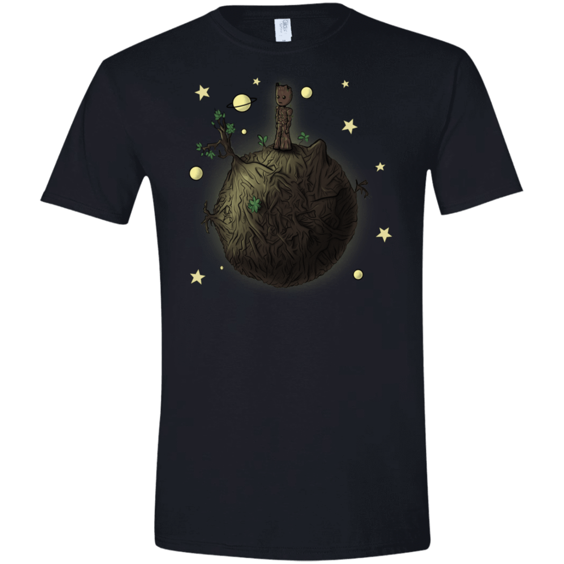 T-Shirts Black / X-Small Le Petit Groot Men's Semi-Fitted Softstyle