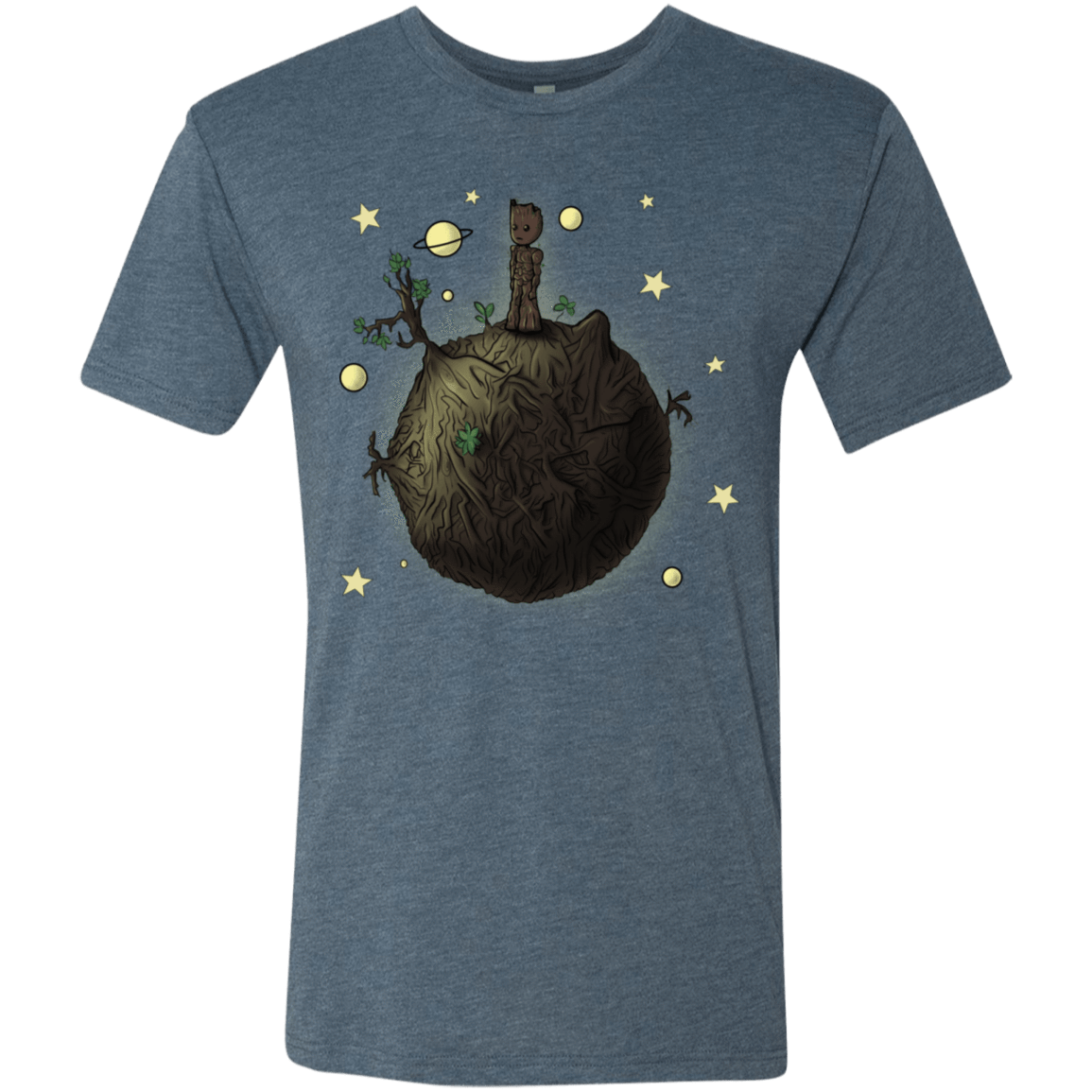T-Shirts Indigo / S Le Petit Groot Men's Triblend T-Shirt