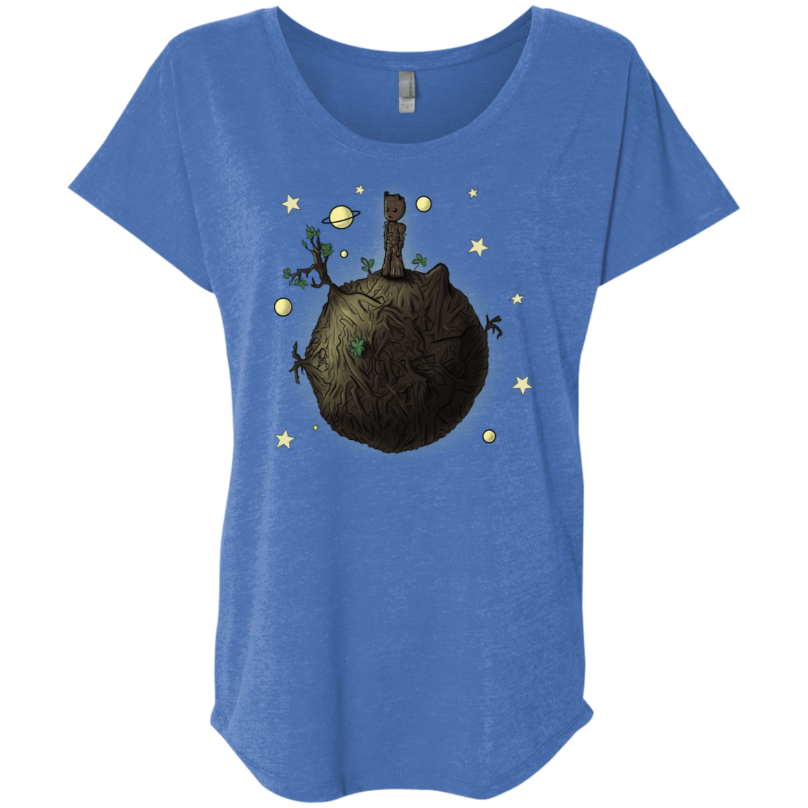 T-Shirts Vintage Royal / X-Small Le Petit Groot Triblend Dolman Sleeve