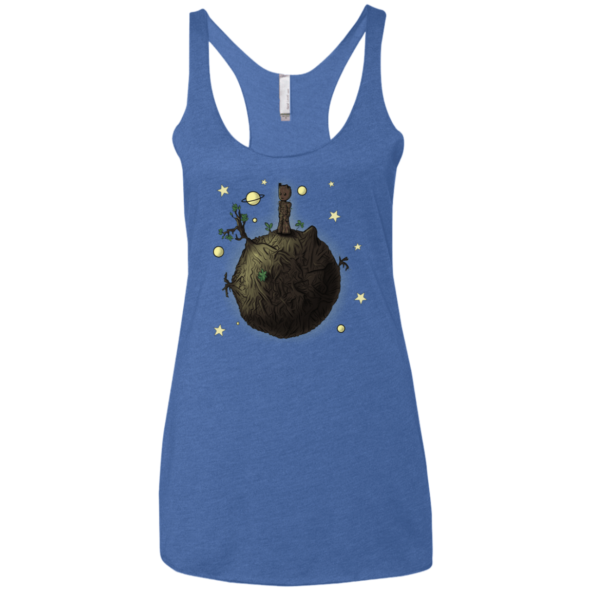 T-Shirts Vintage Royal / X-Small Le Petit Groot Women's Triblend Racerback Tank