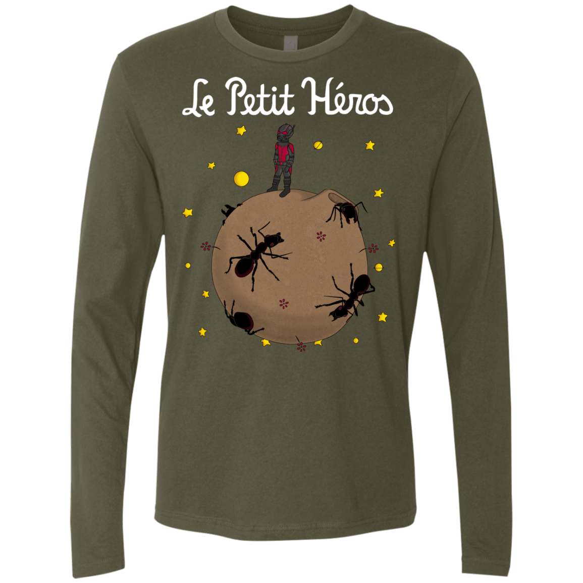 T-Shirts Military Green / S Le Petit Héros Men's Premium Long Sleeve