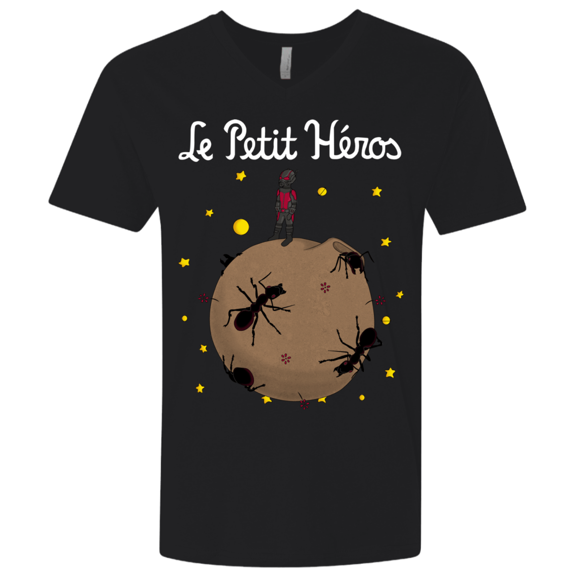T-Shirts Black / X-Small Le Petit Héros Men's Premium V-Neck