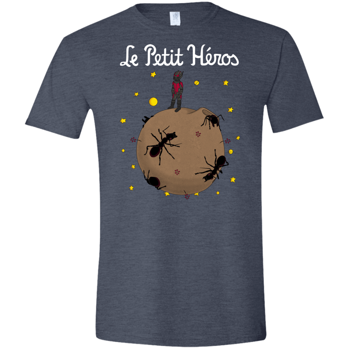 T-Shirts Heather Navy / S Le Petit Héros Men's Semi-Fitted Softstyle