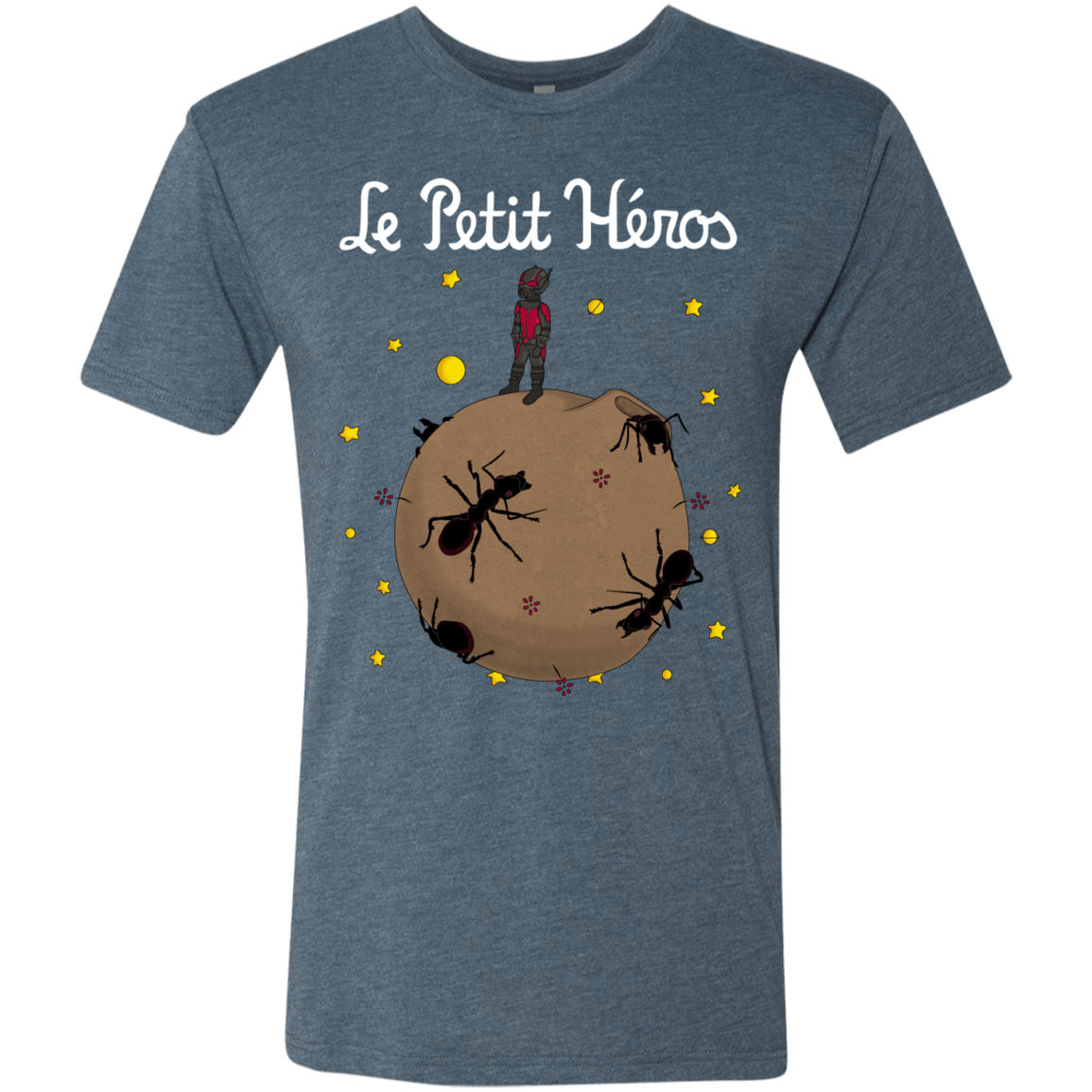 T-Shirts Indigo / S Le Petit Héros Men's Triblend T-Shirt