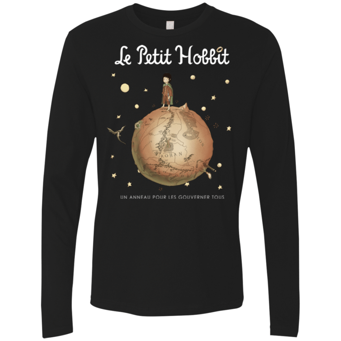 T-Shirts Black / Small Le Petit Hobbit Men's Premium Long Sleeve