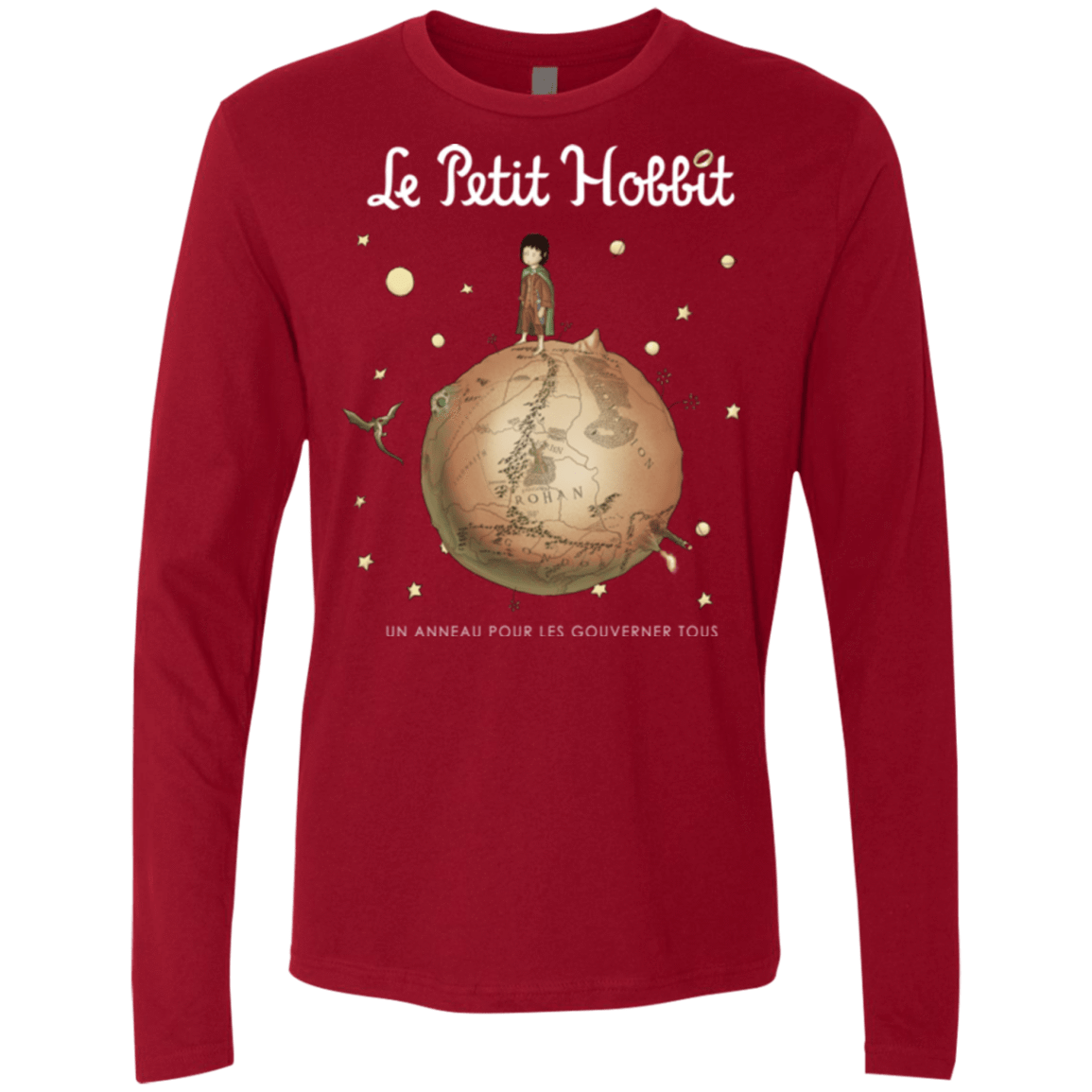 T-Shirts Cardinal / Small Le Petit Hobbit Men's Premium Long Sleeve