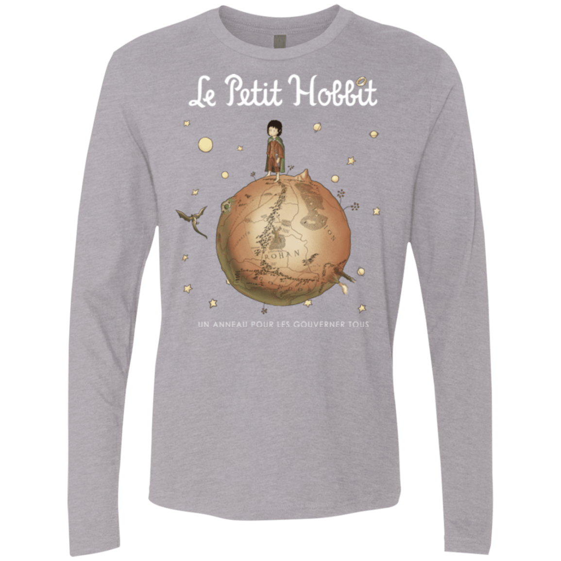 T-Shirts Heather Grey / Small Le Petit Hobbit Men's Premium Long Sleeve