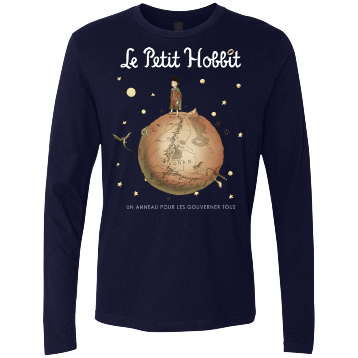 T-Shirts Midnight Navy / Small Le Petit Hobbit Men's Premium Long Sleeve