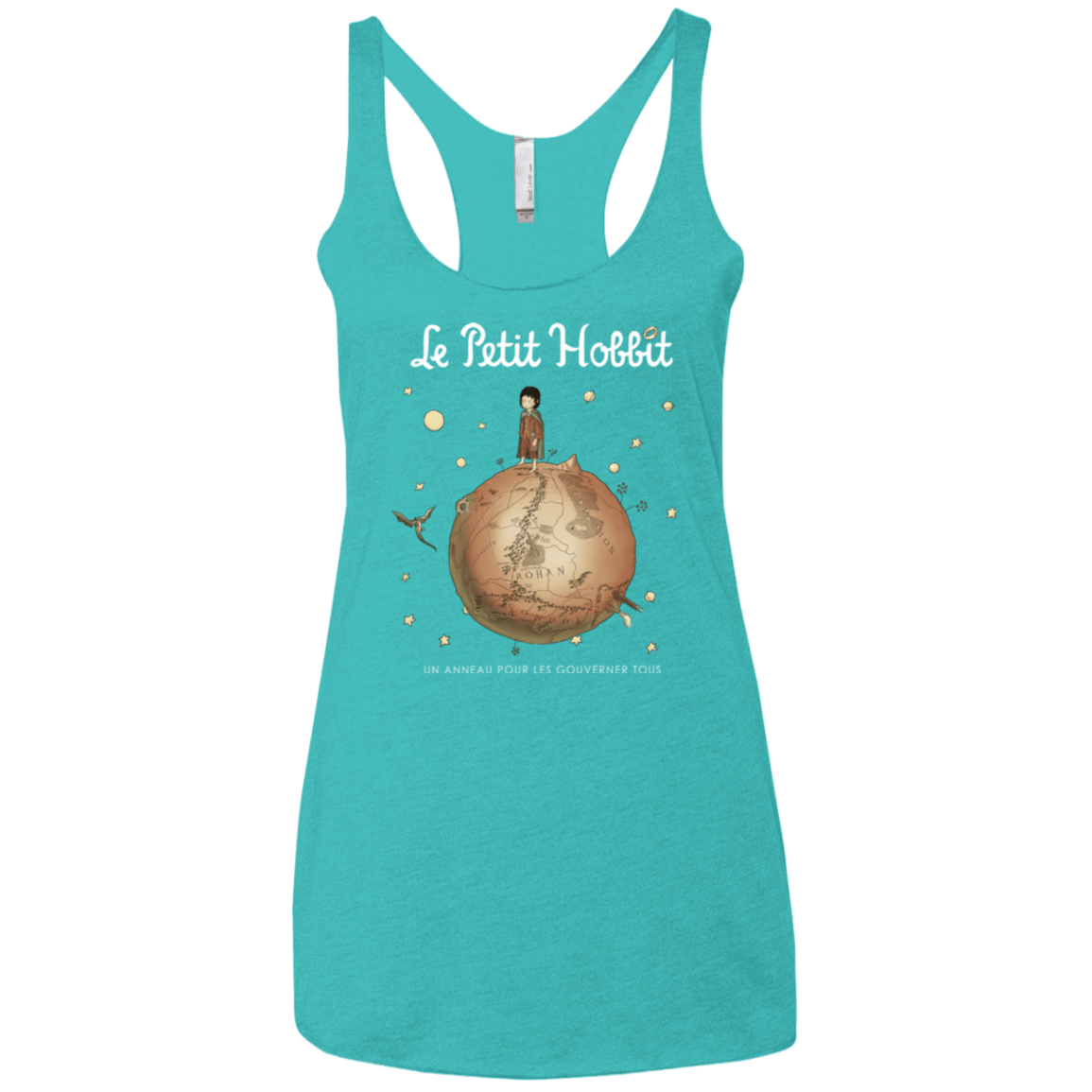 T-Shirts Tahiti Blue / X-Small Le Petit Hobbit Women's Triblend Racerback Tank