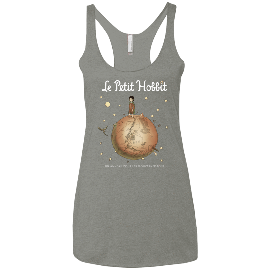 T-Shirts Venetian Grey / X-Small Le Petit Hobbit Women's Triblend Racerback Tank