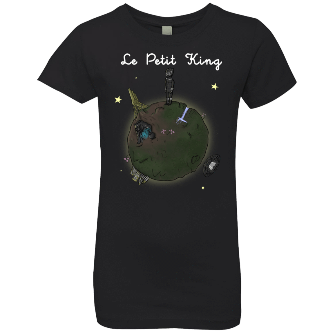 T-Shirts Black / YXS Le Petit Prince Of Wakanda Girls Premium T-Shirt
