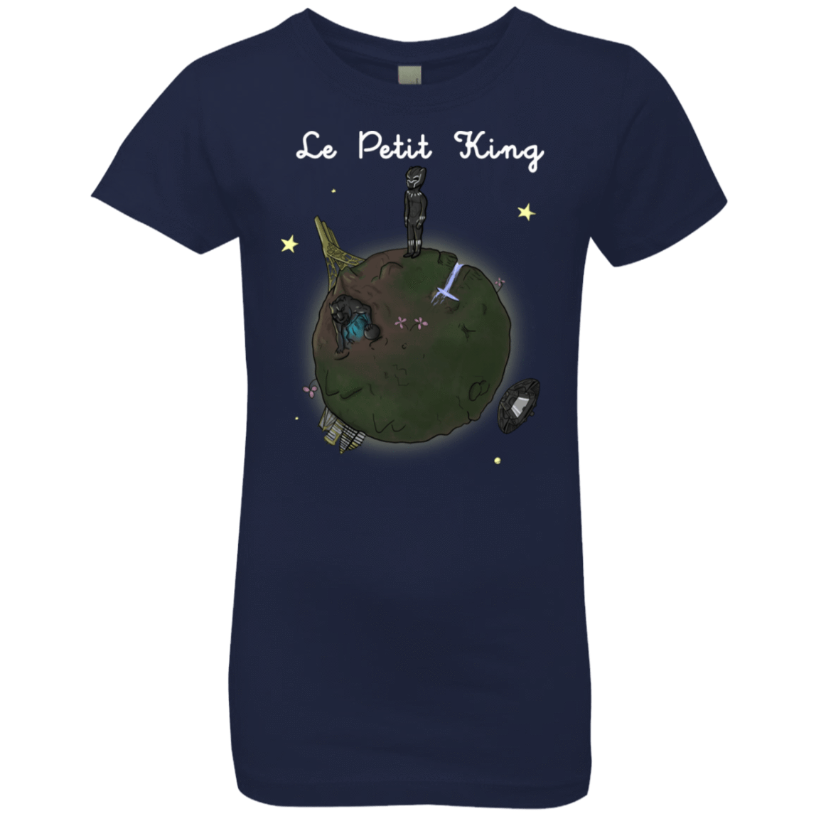 T-Shirts Midnight Navy / YXS Le Petit Prince Of Wakanda Girls Premium T-Shirt