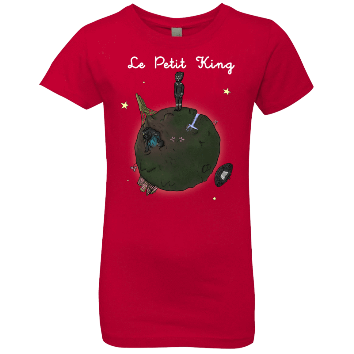 T-Shirts Red / YXS Le Petit Prince Of Wakanda Girls Premium T-Shirt