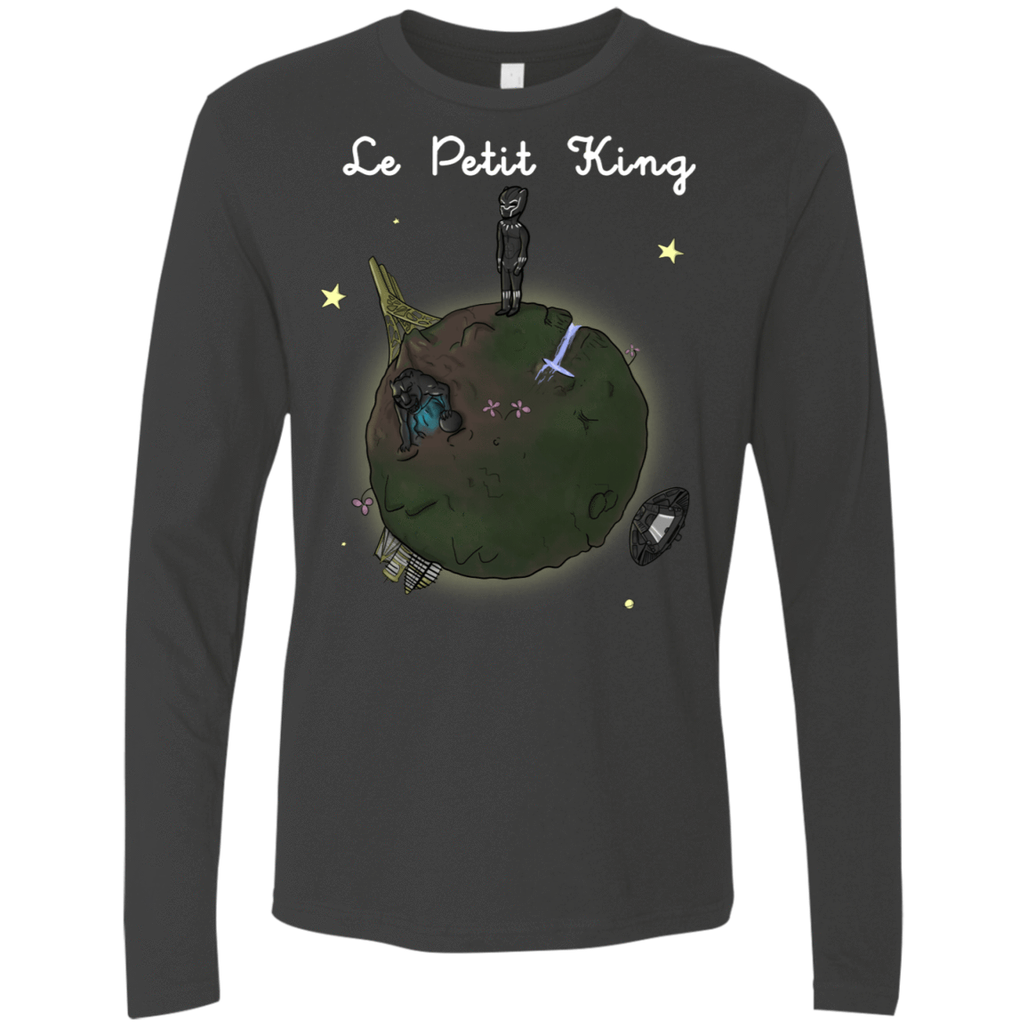 T-Shirts Heavy Metal / S Le Petit Prince Of Wakanda Men's Premium Long Sleeve