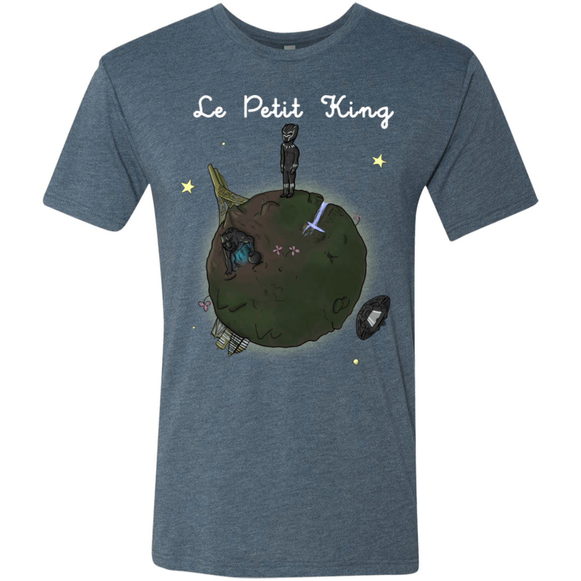 T-Shirts Indigo / S Le Petit Prince Of Wakanda Men's Triblend T-Shirt