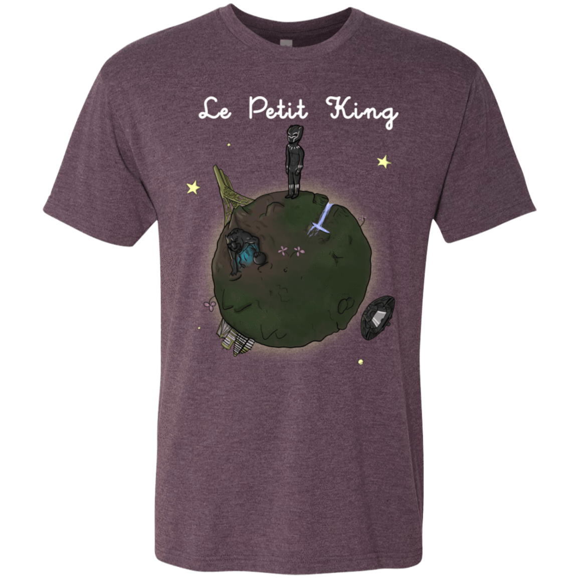 T-Shirts Vintage Purple / S Le Petit Prince Of Wakanda Men's Triblend T-Shirt