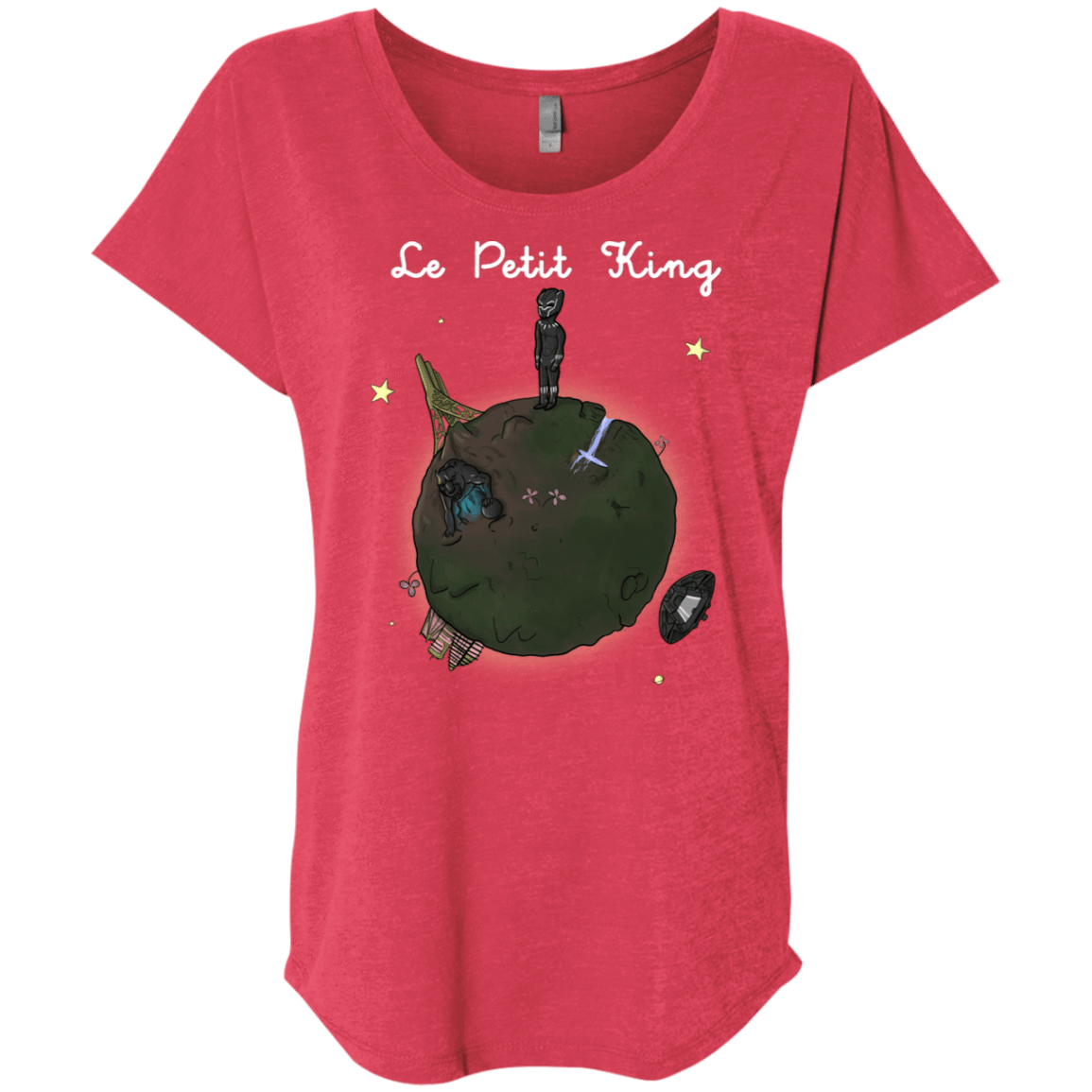 T-Shirts Vintage Red / X-Small Le Petit Prince Of Wakanda Triblend Dolman Sleeve