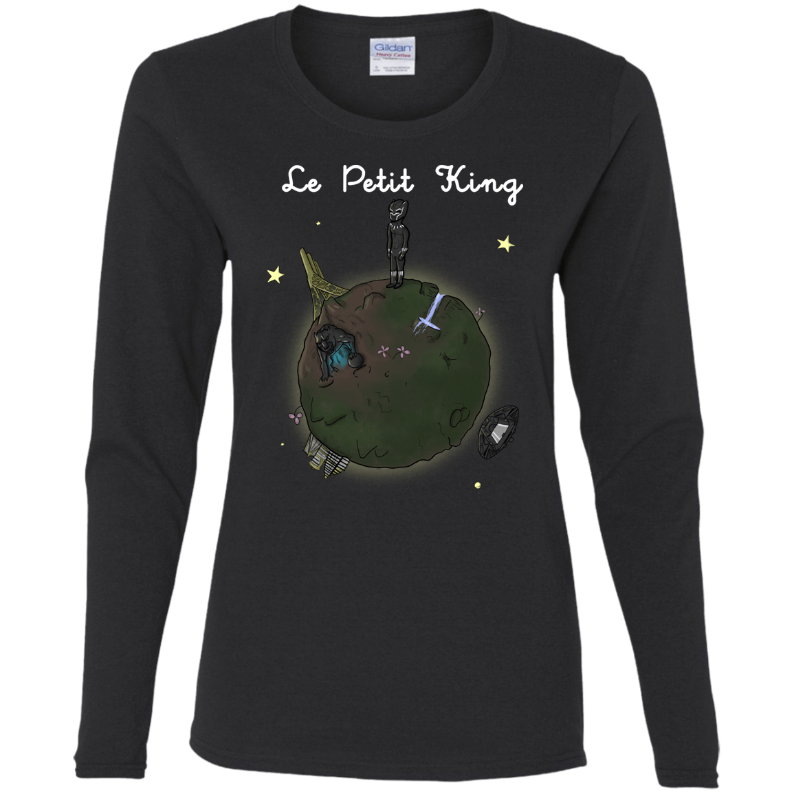 T-Shirts Black / S Le Petit Prince Of Wakanda Women's Long Sleeve T-Shirt