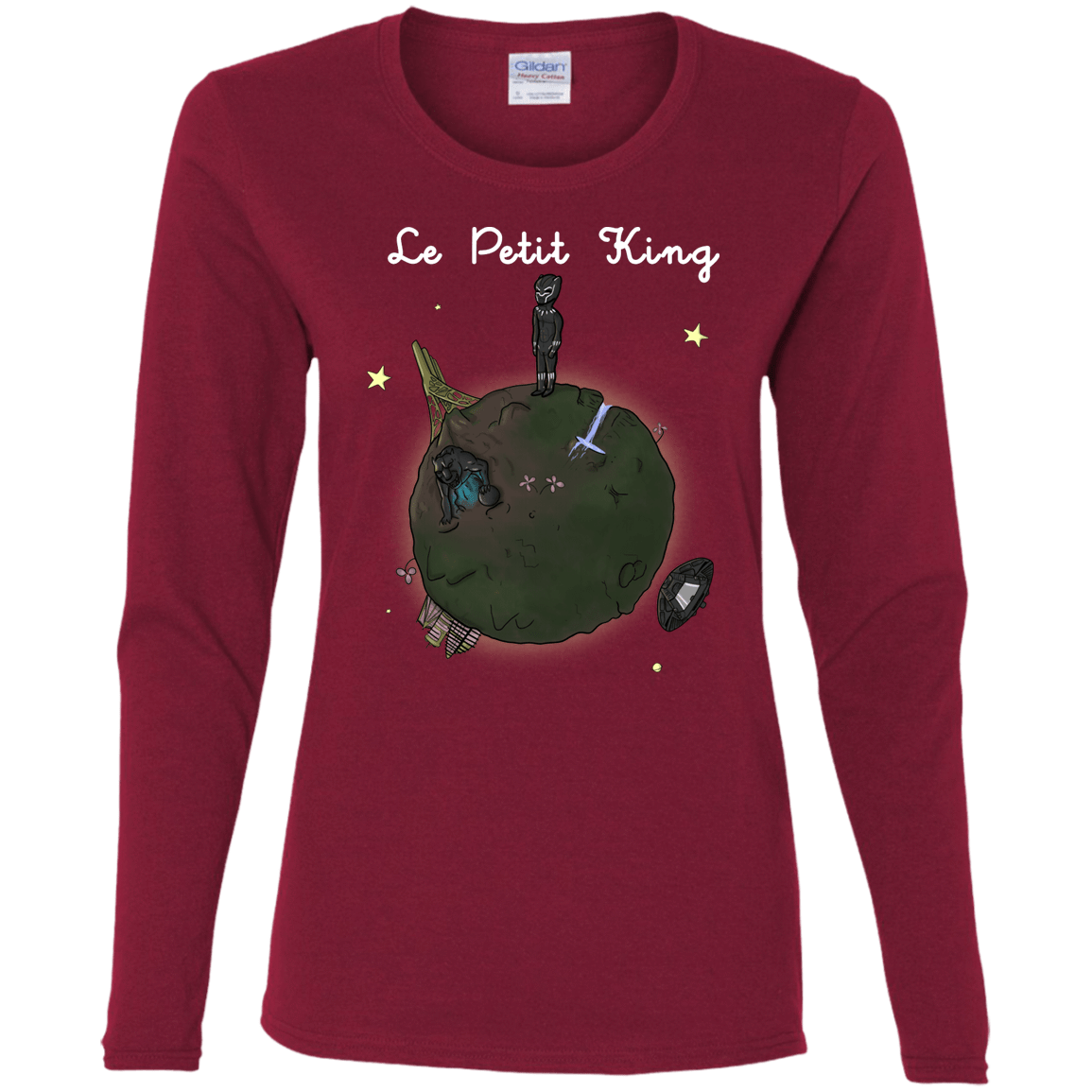 T-Shirts Cardinal / S Le Petit Prince Of Wakanda Women's Long Sleeve T-Shirt