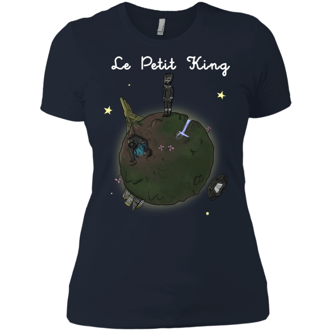 T-Shirts Midnight Navy / X-Small Le Petit Prince Of Wakanda Women's Premium T-Shirt