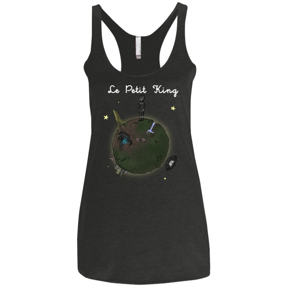 T-Shirts Vintage Black / X-Small Le Petit Prince Of Wakanda Women's Triblend Racerback Tank