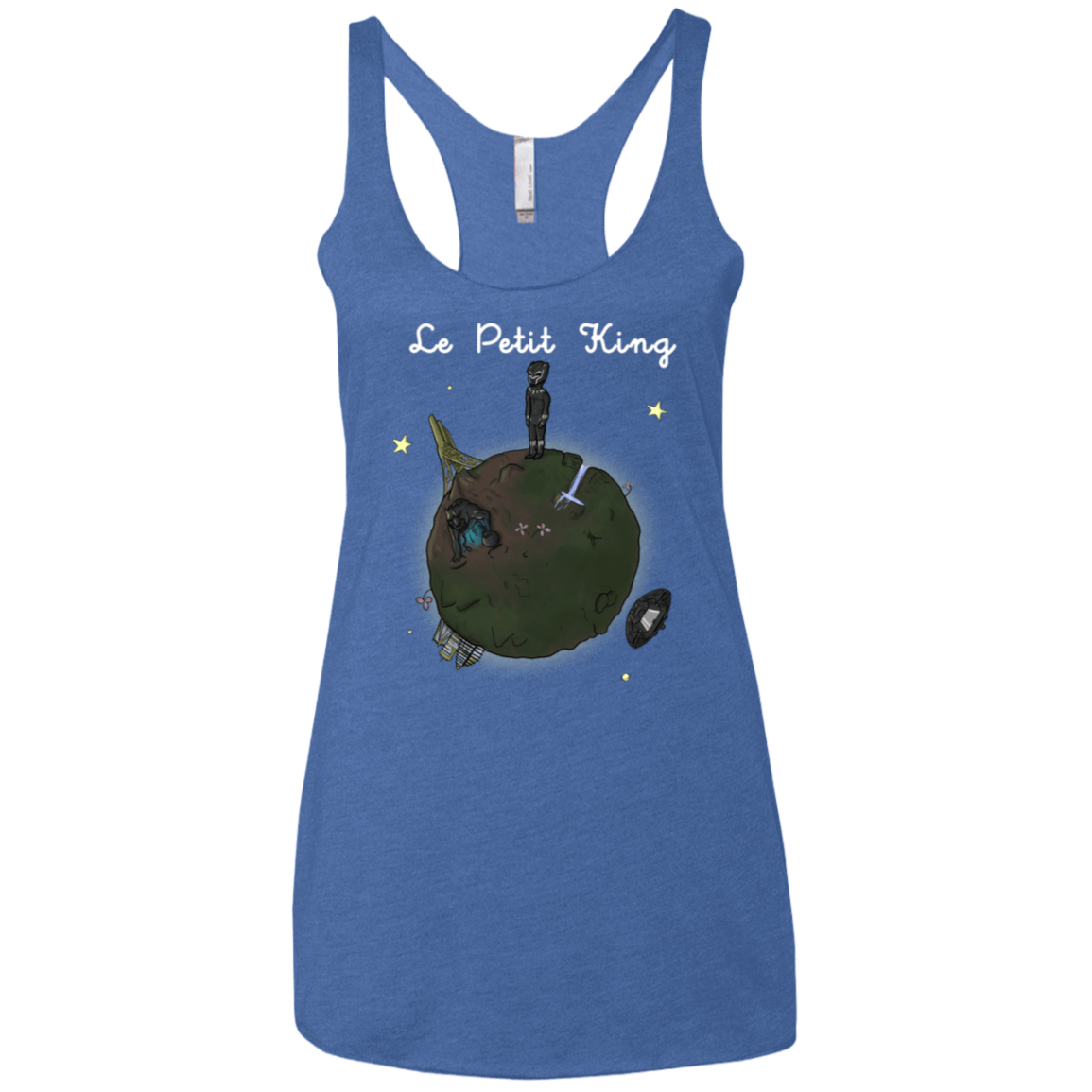 T-Shirts Vintage Royal / X-Small Le Petit Prince Of Wakanda Women's Triblend Racerback Tank