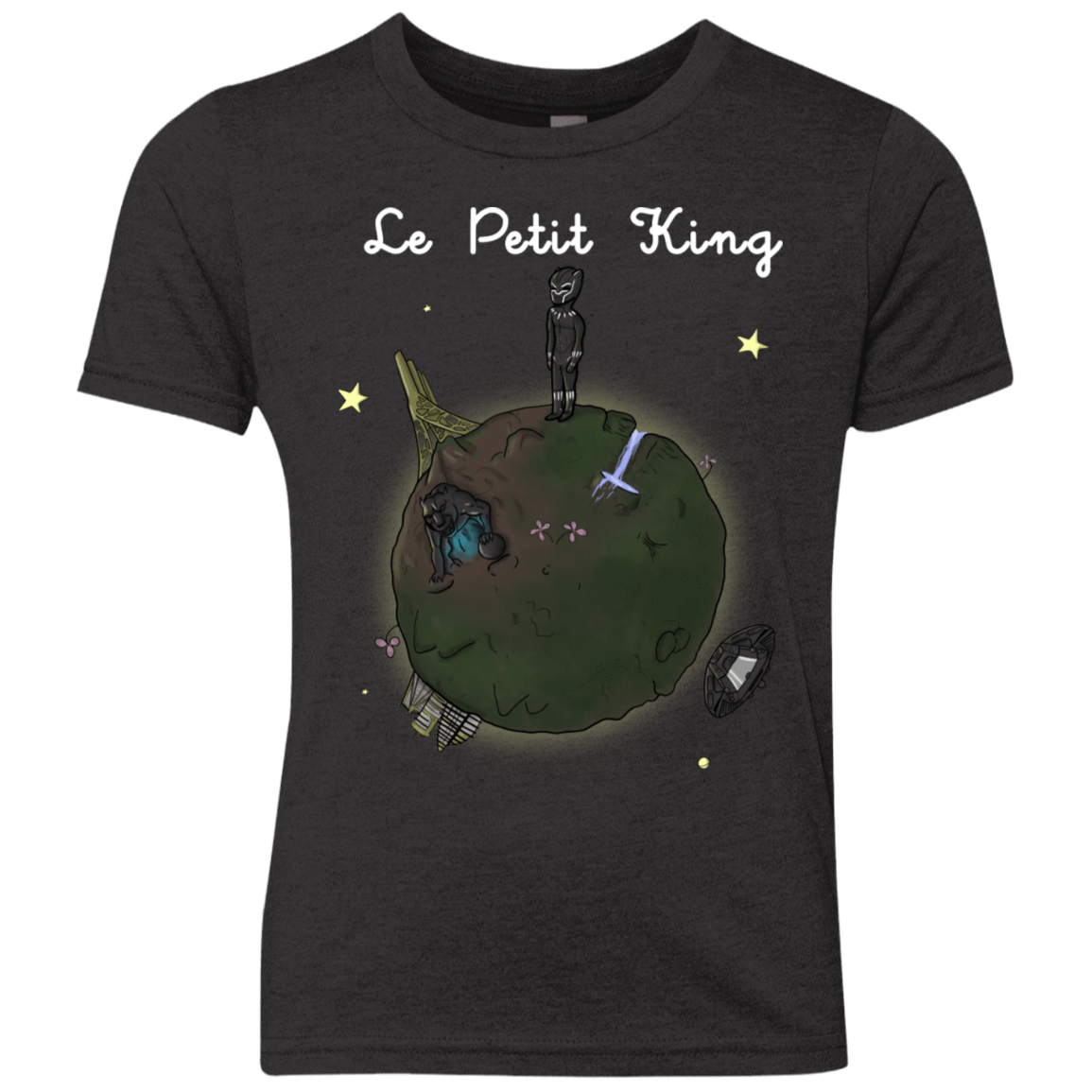 T-Shirts Vintage Black / YXS Le Petit Prince Of Wakanda Youth Triblend T-Shirt