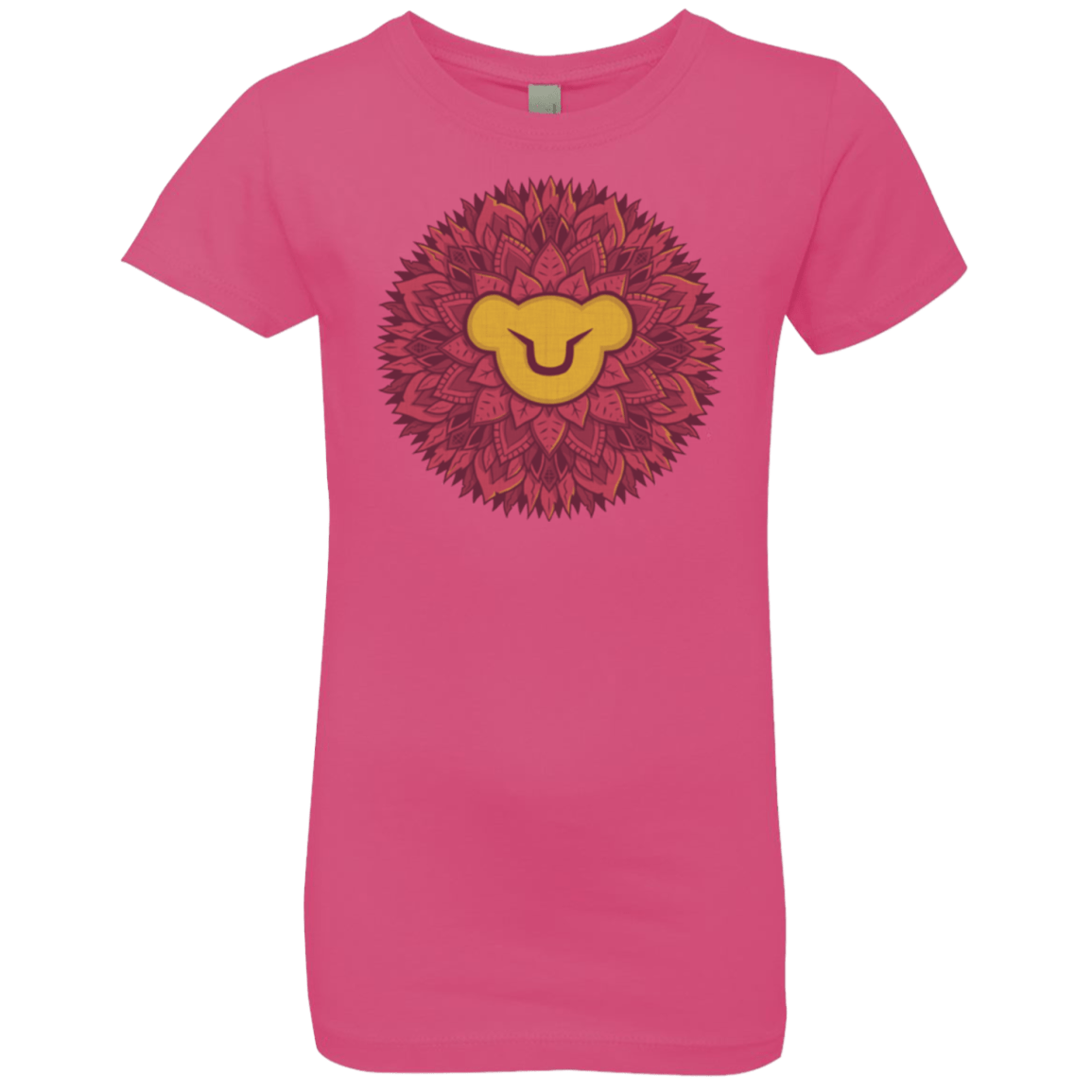 T-Shirts Hot Pink / YXS Leaf Mane Mandala Girls Premium T-Shirt