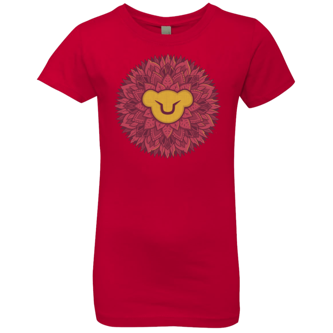 T-Shirts Red / YXS Leaf Mane Mandala Girls Premium T-Shirt