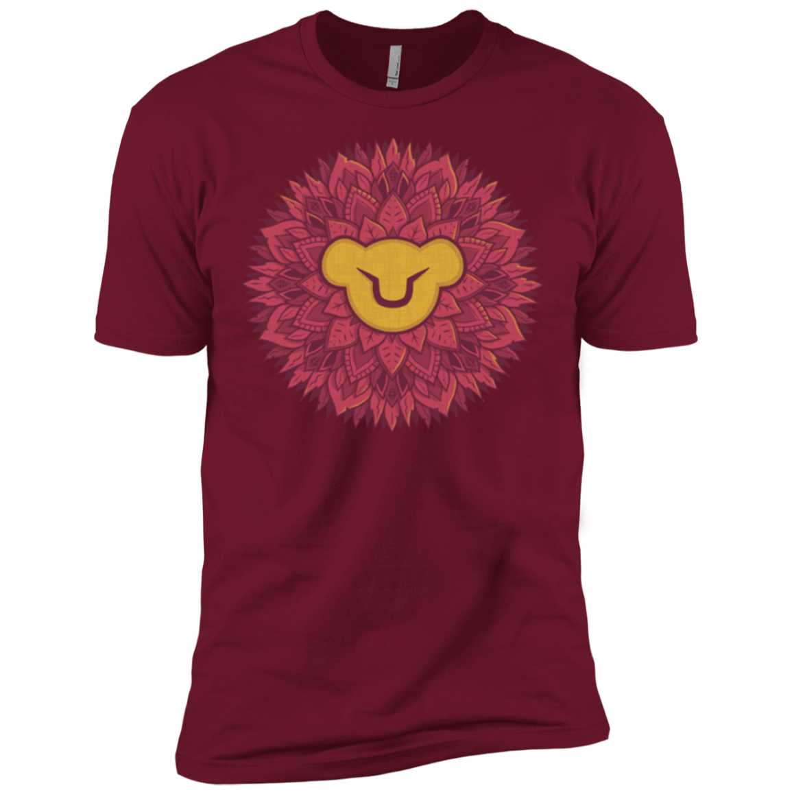 T-Shirts Cardinal / X-Small Leaf Mane Mandala Men's Premium T-Shirt