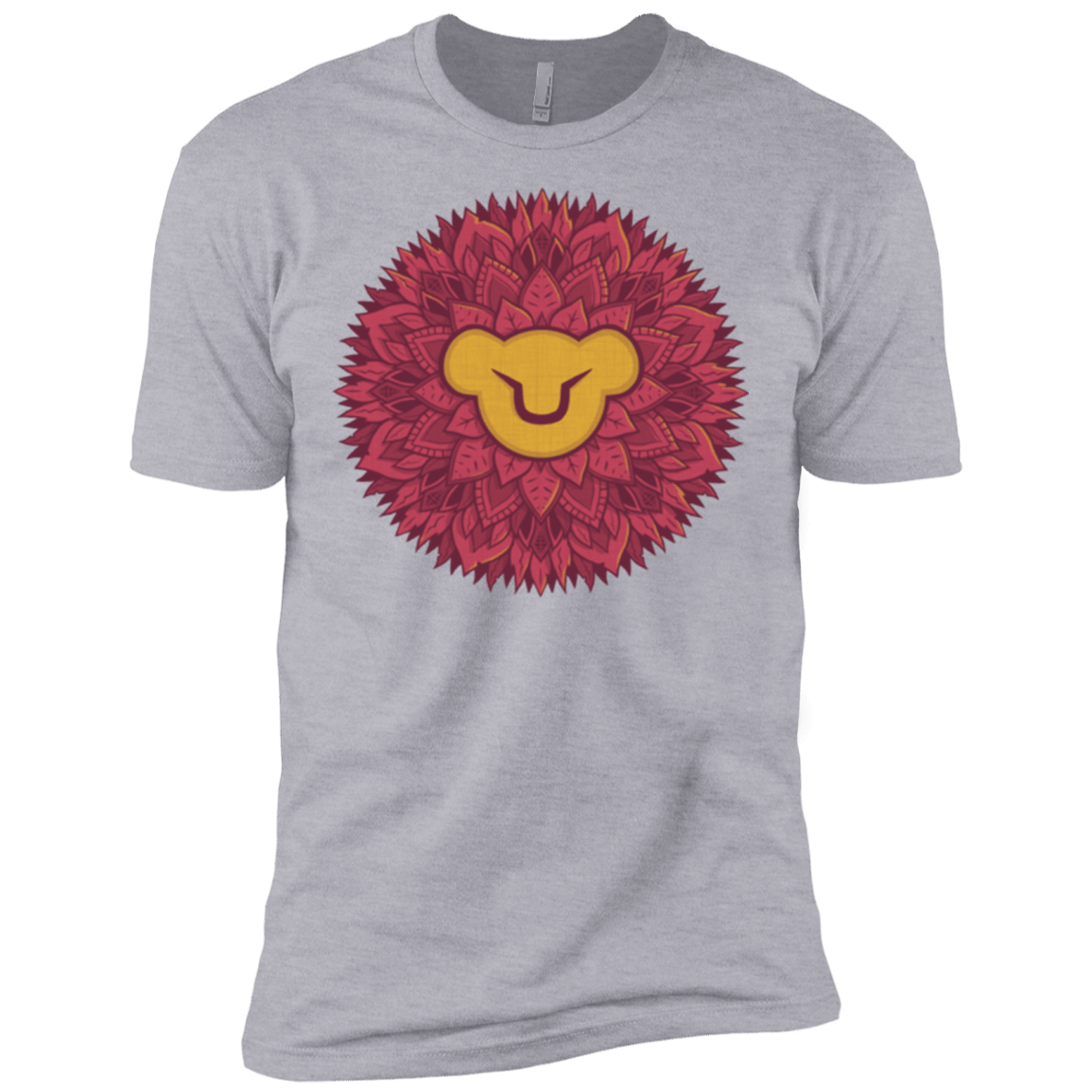 T-Shirts Heather Grey / X-Small Leaf Mane Mandala Men's Premium T-Shirt