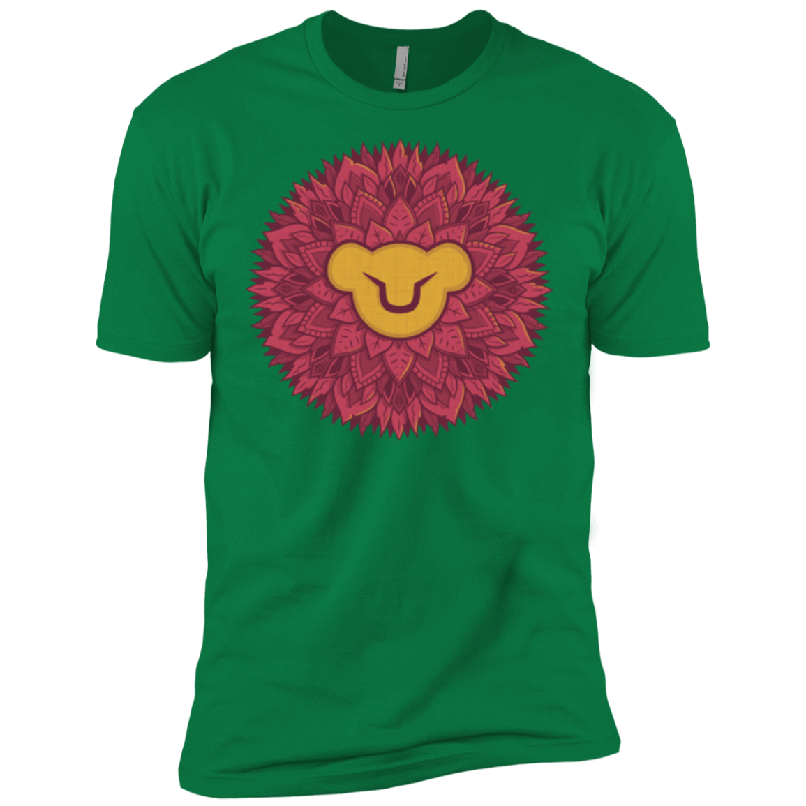 T-Shirts Kelly Green / X-Small Leaf Mane Mandala Men's Premium T-Shirt