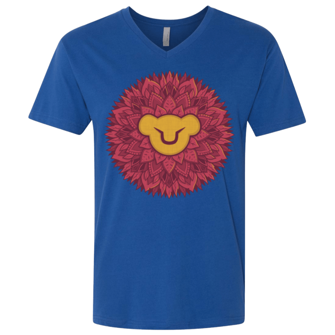 T-Shirts Royal / X-Small Leaf Mane Mandala Men's Premium V-Neck