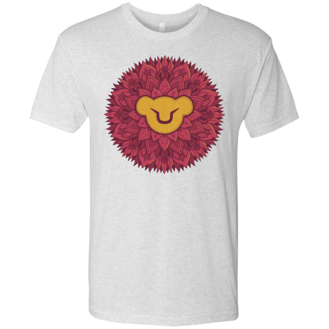 T-Shirts Heather White / Small Leaf Mane Mandala Men's Triblend T-Shirt