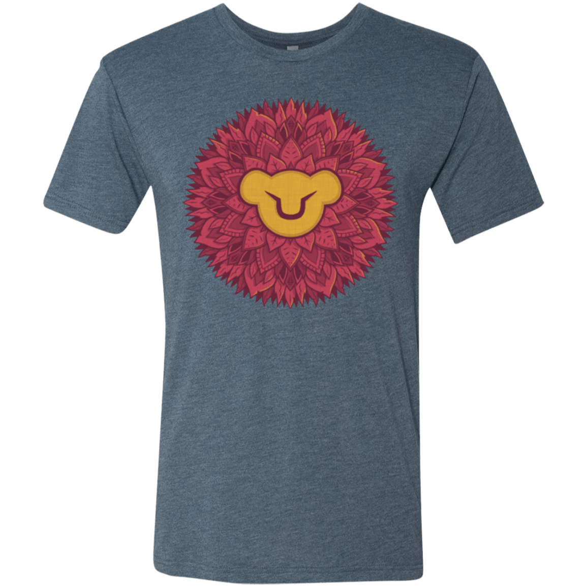 T-Shirts Indigo / Small Leaf Mane Mandala Men's Triblend T-Shirt