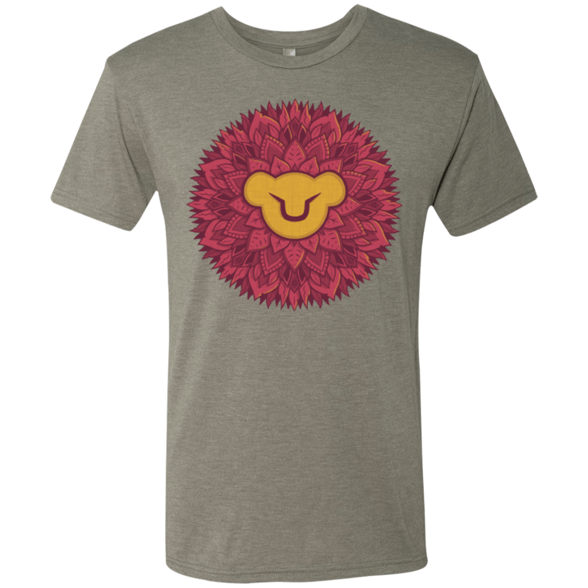 T-Shirts Venetian Grey / Small Leaf Mane Mandala Men's Triblend T-Shirt