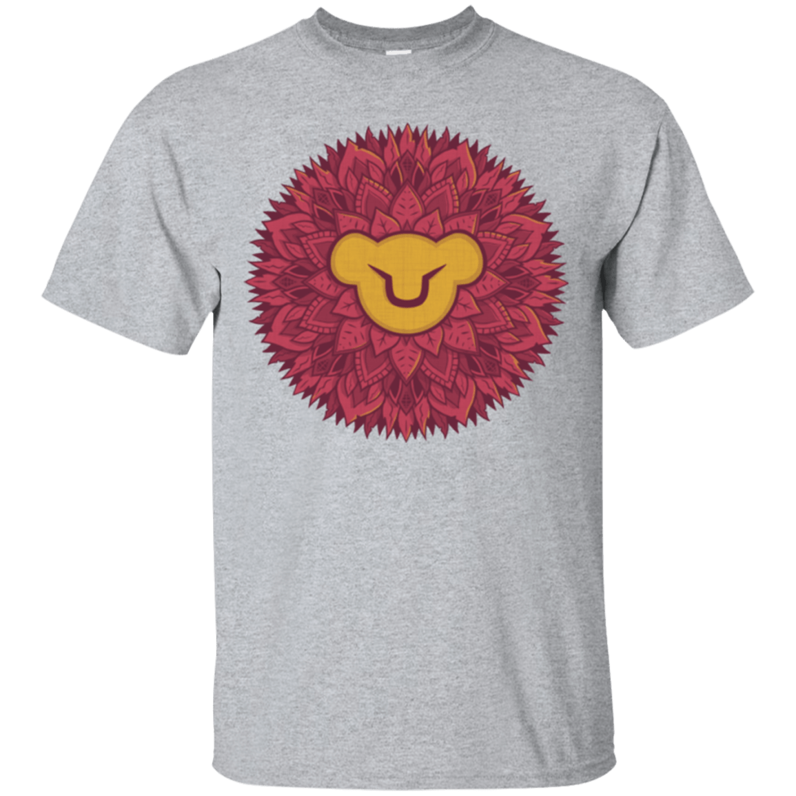T-Shirts Sport Grey / Small Leaf Mane Mandala T-Shirt