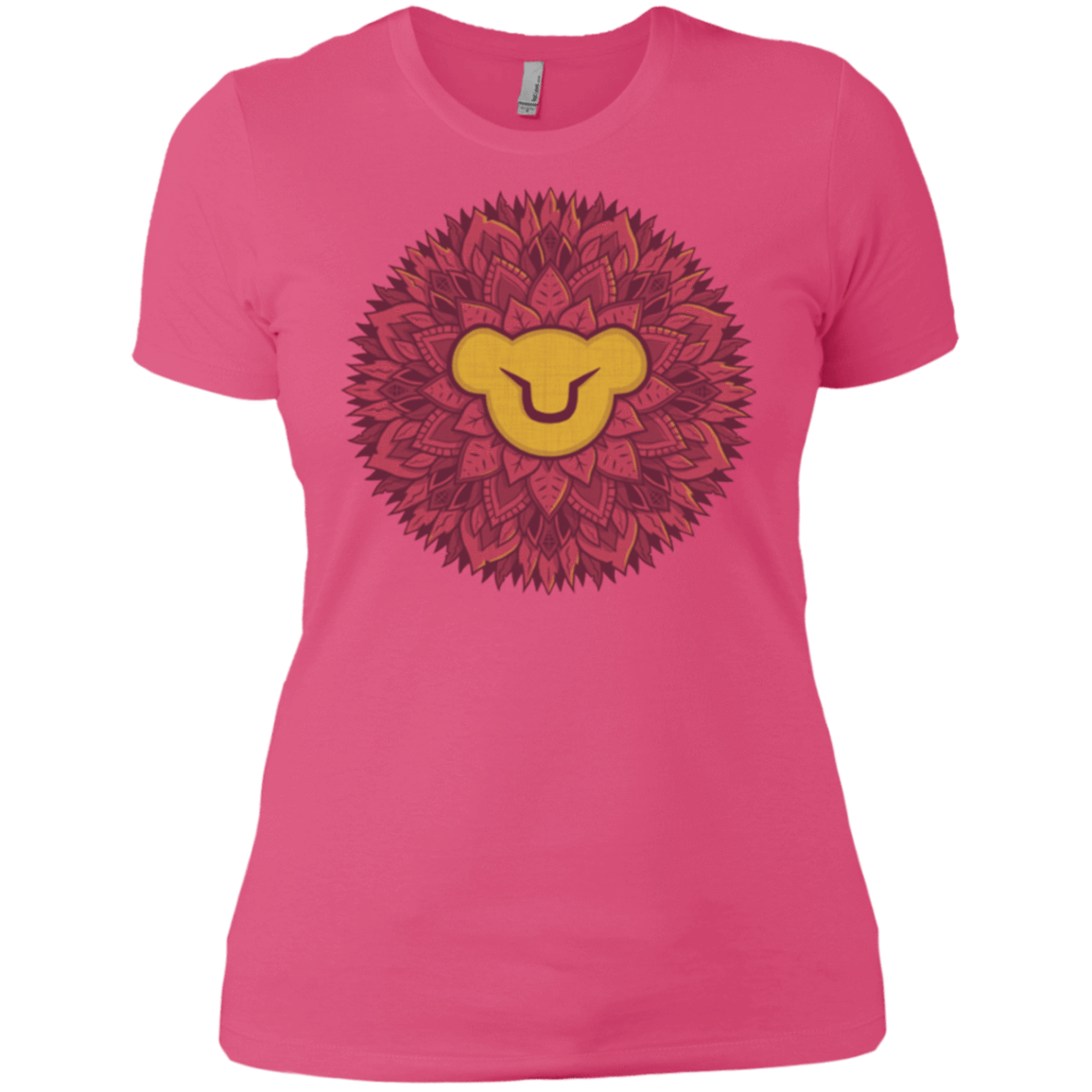 T-Shirts Hot Pink / X-Small Leaf Mane Mandala Women's Premium T-Shirt