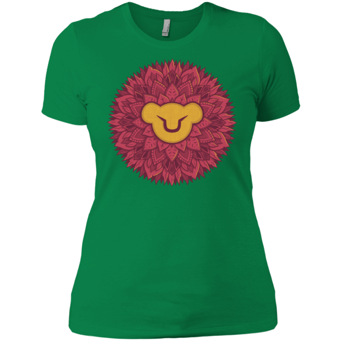 T-Shirts Kelly Green / X-Small Leaf Mane Mandala Women's Premium T-Shirt