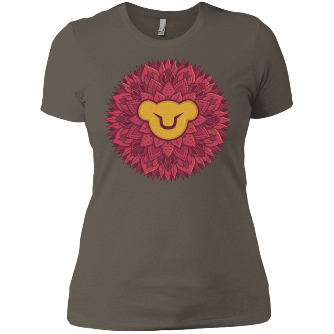 T-Shirts Warm Grey / X-Small Leaf Mane Mandala Women's Premium T-Shirt