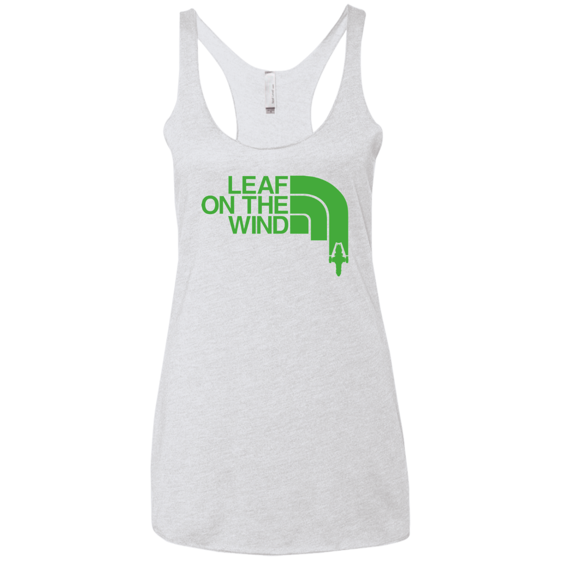 T-Shirts Heather White / X-Small Leaf on the Wind Women's Triblend Racerback Tank
