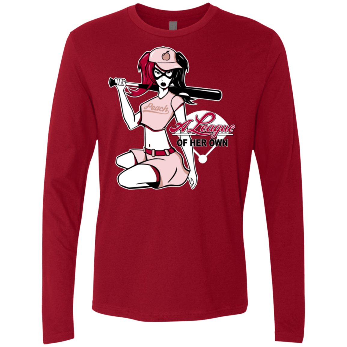 T-Shirts Cardinal / Small League of Her Own Men's Premium Long Sleeve