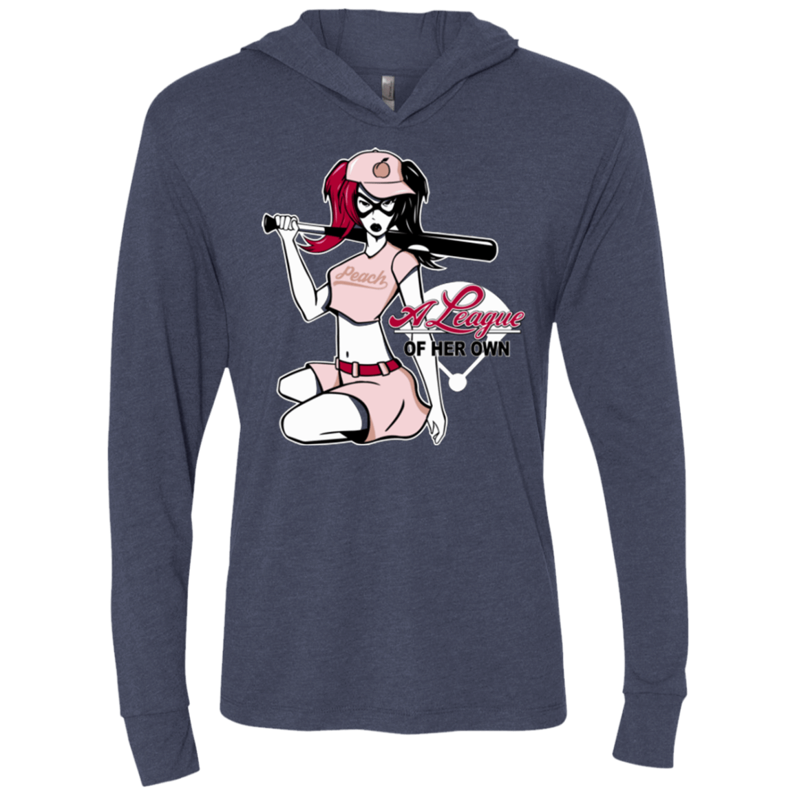 T-Shirts Vintage Navy / X-Small League of Her Own Triblend Long Sleeve Hoodie Tee